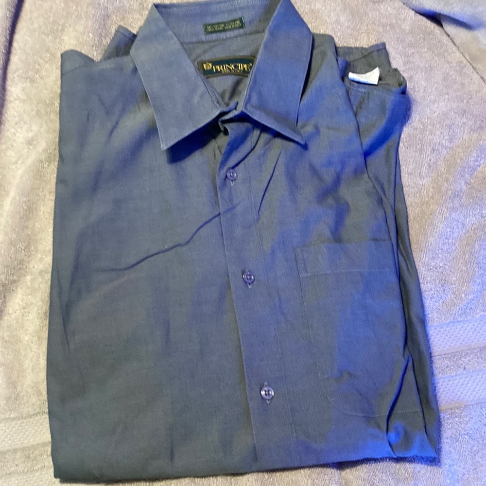 Principe 43-17 32/33 Gray button down dress shirt